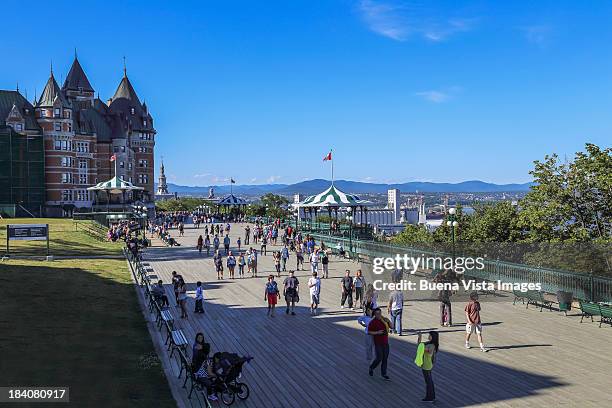 canada, quebec city, chateau frontenac - chateau frontenac hotel stock pictures, royalty-free photos & images