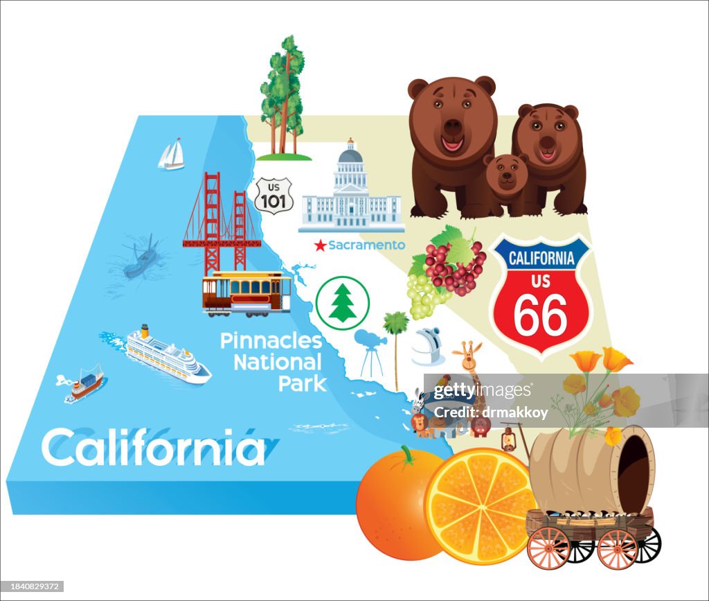 Pinnacles National Park, California Map