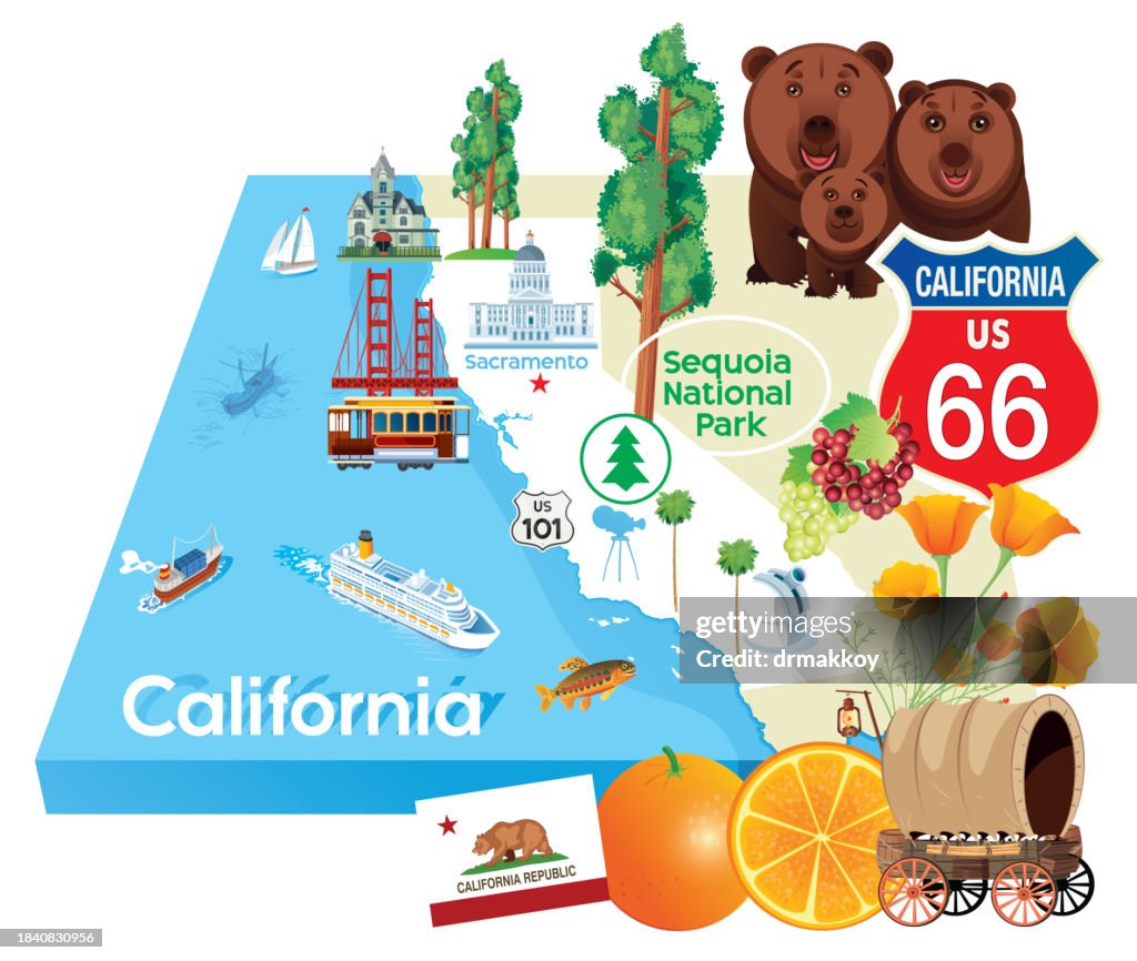 Sequoia National Park, California Map