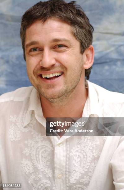 Gerard Butler during The Phantom of the Opera Press Conference with Emmy Rossum, Gerard Butler, Joel Schumacher, Minnie Driver and Patrick Wilson at...