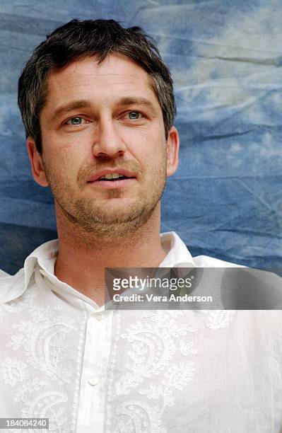 Gerard Butler during The Phantom of the Opera Press Conference with Emmy Rossum, Gerard Butler, Joel Schumacher, Minnie Driver and Patrick Wilson at...