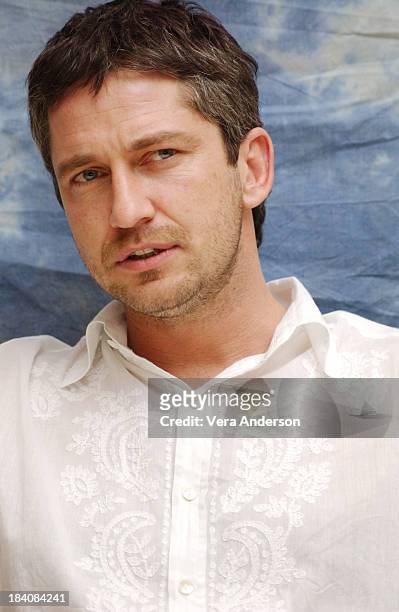 Gerard Butler during The Phantom of the Opera Press Conference with Emmy Rossum, Gerard Butler, Joel Schumacher, Minnie Driver and Patrick Wilson at...