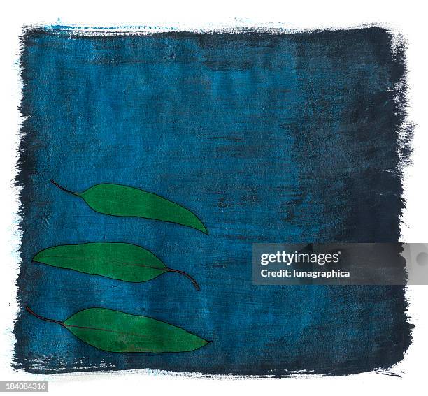 painted blätter 2 - aquarelleffekt stock-grafiken, -clipart, -cartoons und -symbole