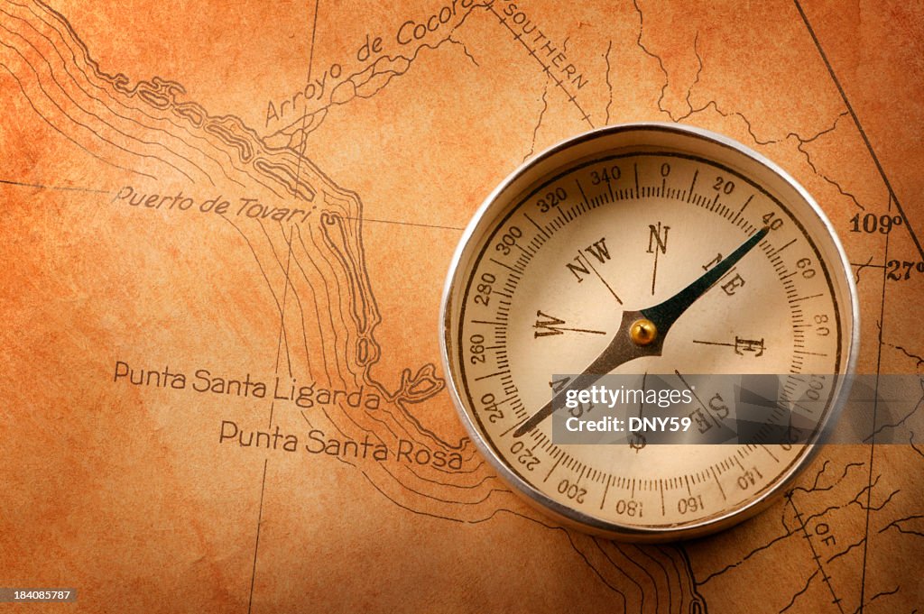 First World Compass Location Antique Compass Map