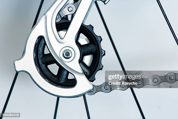 bicycle gears and components - bike cogs stock pictures, royalty-free photos & images