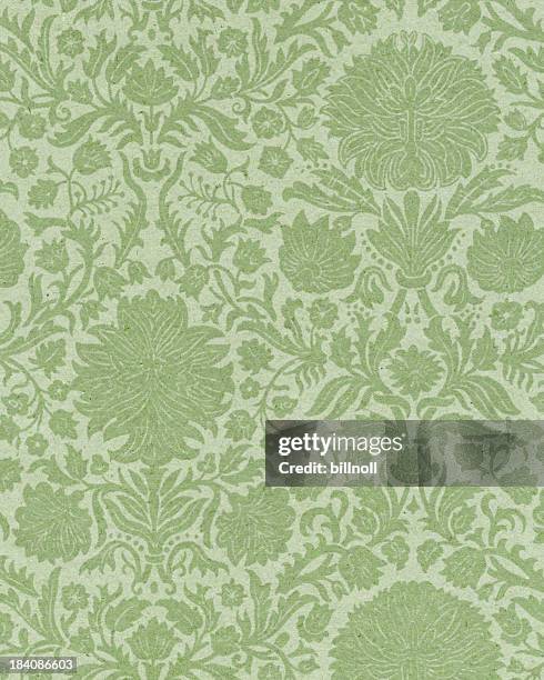 faded paper with floral ornament - textile pattern stock pictures, royalty-free photos & images