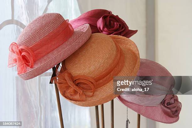 colorful hats - white hat fashion item stock pictures, royalty-free photos & images