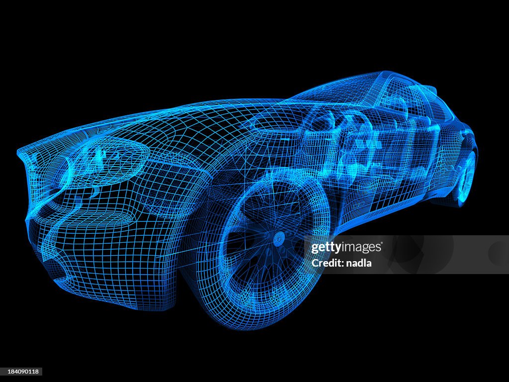 カー Wireframe