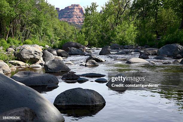 boulders of oak creek canyon sedona arizona - garry oak stock pictures, royalty-free photos & images