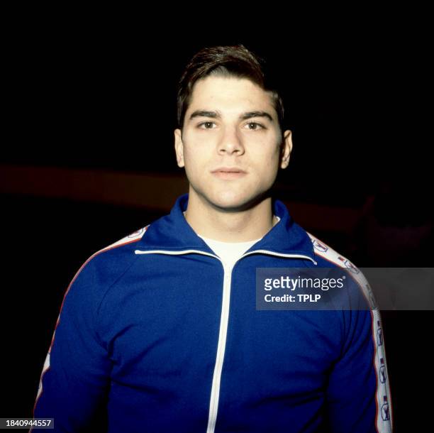 American gymnast Paul Simon poses for a portrait in London, England, December 4, 1978. Simon was the silver medalist from Eastern College in 1978.