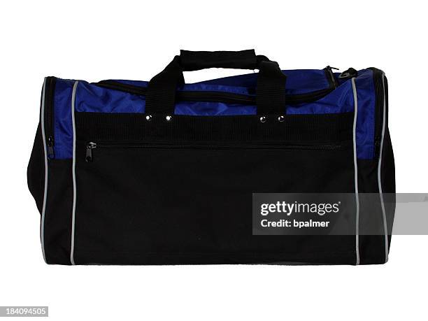 negro & azul mochila con cuerdas - gym bag fotografías e imágenes de stock