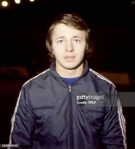 Romanian gymnast Kurt Szilier poses for a portrait in London, England, December 4, 1978. Szilier was the Romanian National Champion for the high bar...