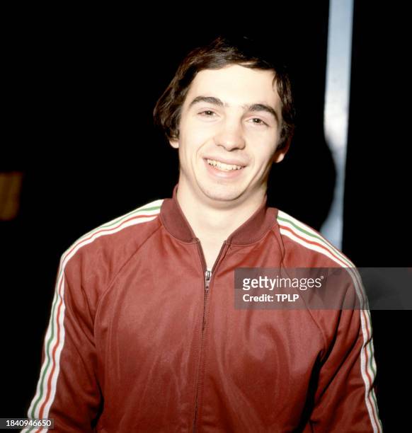Hungarian gymnast Zoltan Kelemen poses for a portrait in London, England, December 4, 1978.