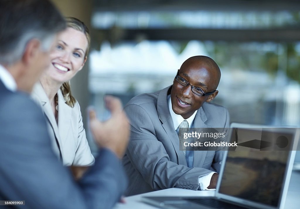 Successful business people discussing during a meeting