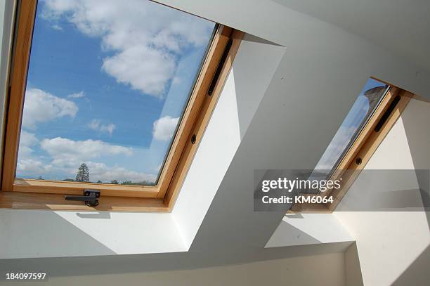 roof skylight windows - glass ceiling stock pictures, royalty-free photos & images