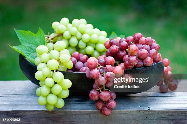 frischen weintrauben - red grapes stock-fotos und bilder