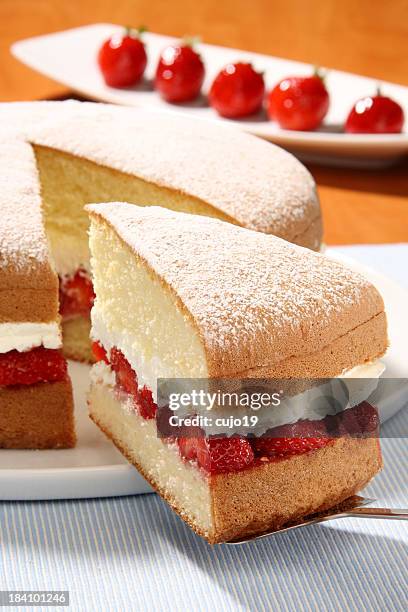 sponge cake - yellow cake stock pictures, royalty-free photos & images