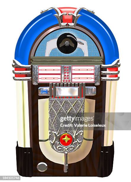blue jukebox - antique record player stock pictures, royalty-free photos & images