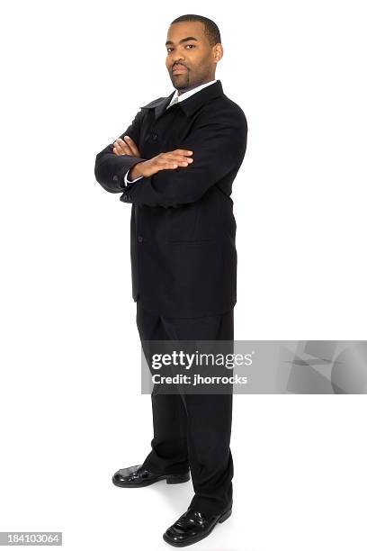 businessman standing tall - man in black suit full body stock pictures, royalty-free photos & images