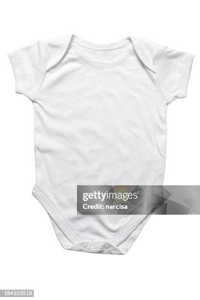 isolated white baby onesie - infant bodysuit stock pictures, royalty-free photos & images