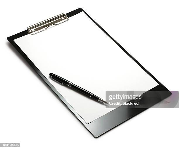 clipboard with pen - clip stock pictures, royalty-free photos & images