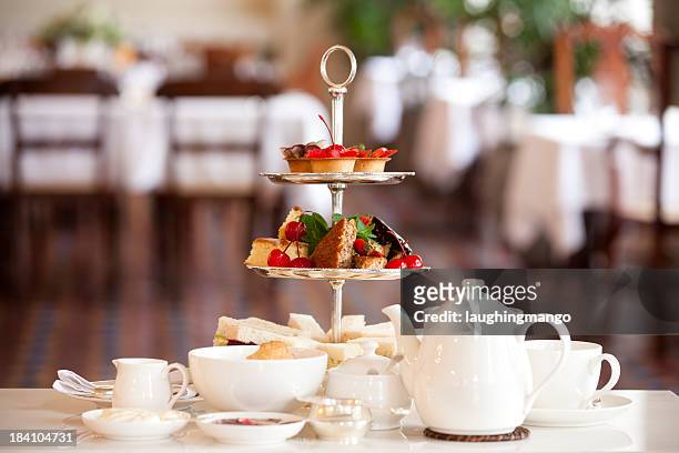 traditional afternoon tea - english culture stock pictures, royalty-free photos & images