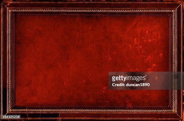 grunge frame background - old leather stock pictures, royalty-free photos & images
