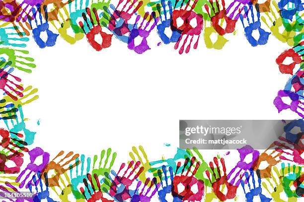 Hand Part Border Handprints Border
