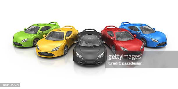 colorful supercar - supercar stock pictures, royalty-free photos & images