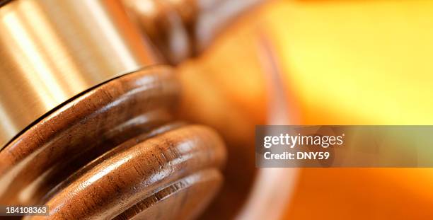 gavel close up - legal defense stock pictures, royalty-free photos & images