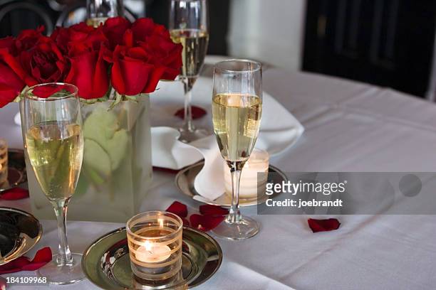 romantic candlelight dinner iii - valentines day dinner bildbanksfoton och bilder