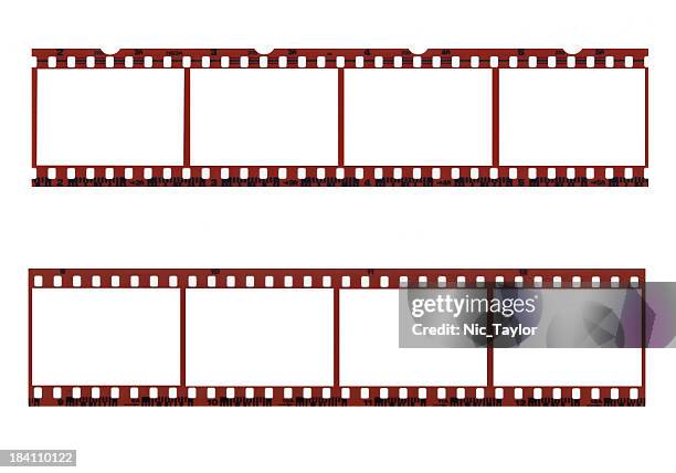 film frames - film reel stock-fotos und bilder