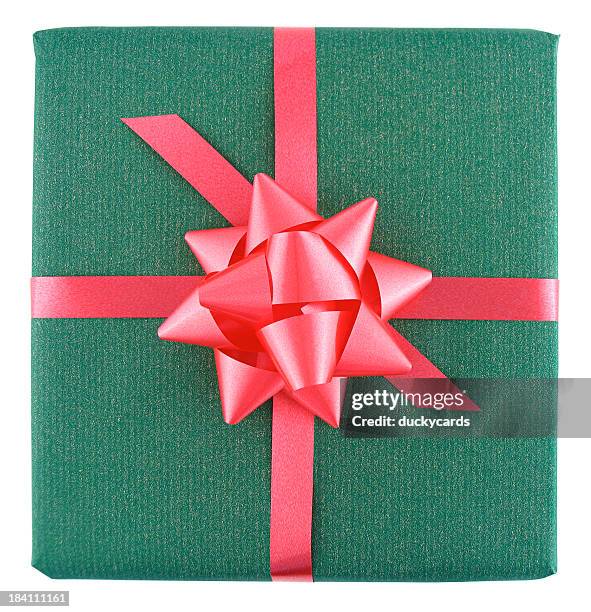 weihnachts-geschenk - christmas present isolated stock-fotos und bilder