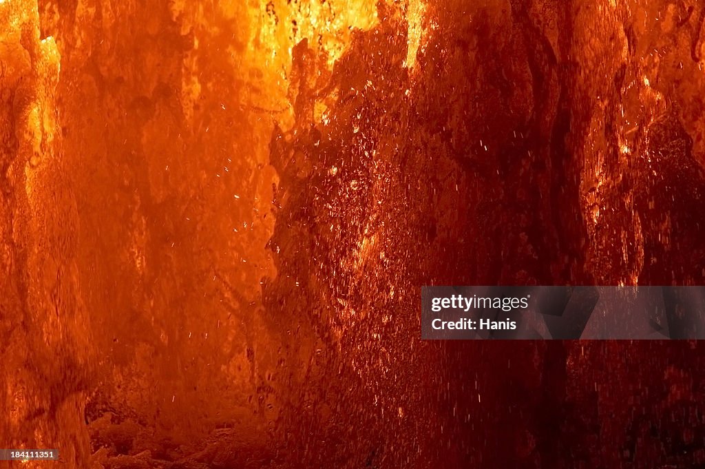 Quente lava inicial