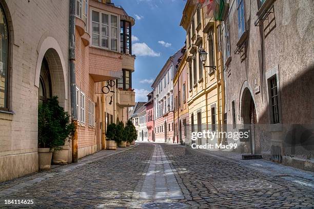 old street - traditionally hungarian - fotografias e filmes do acervo