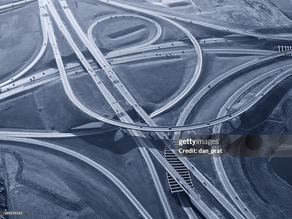 Complex Highway Interchange, Toned Image