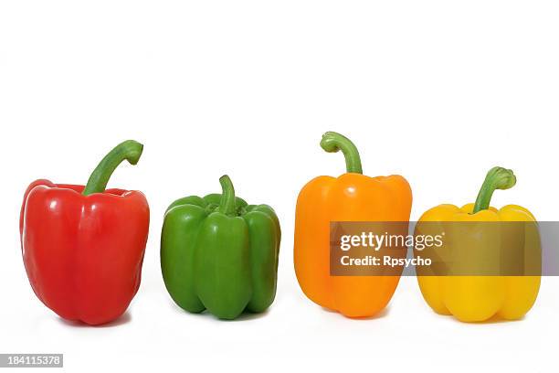 bell peppers xxl - orange bell pepper stockfoto's en -beelden