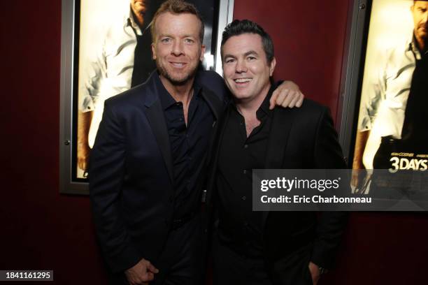 Director McG and Tucker Tooley, President, Relativity Media attend Relativity Media's Premiere of '3 Days to Kill' at the Arclight Theatre sponsored...