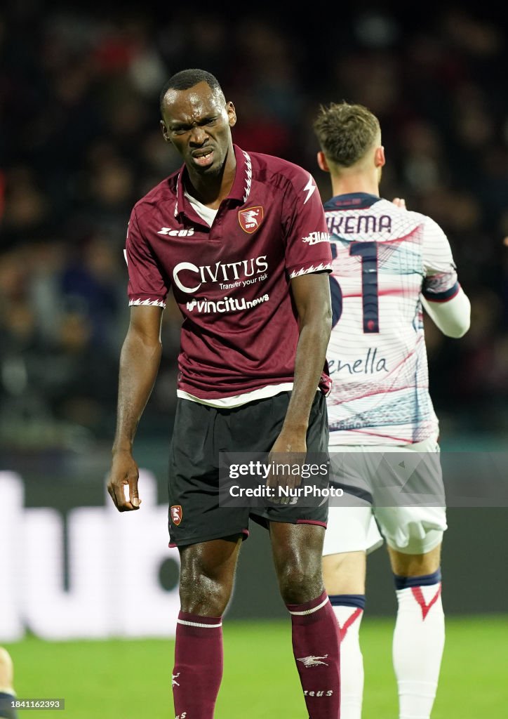 Simy of US Salernitana 1919 is playing during the Serie A TIM match ...