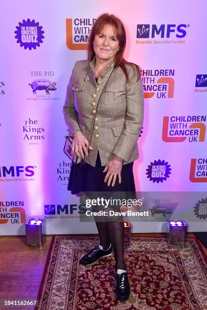 Sarah Ferguson, Duchess of York attends the Ultimate Christmas Quiz at The Kings Arms on December 11, 2023 in London, England.