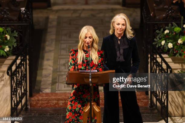 Jenny Halpern Prince and Tamara Beckwith attend The Lady Garden Foundation Carol Concert at Christ Church Kensington on December 11, 2023 in London,...