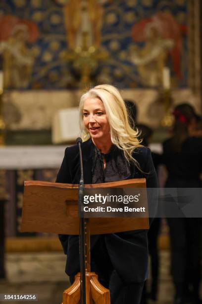 Tamara Beckwith attends The Lady Garden Foundation Carol Concert at Christ Church Kensington on December 11, 2023 in London, England.