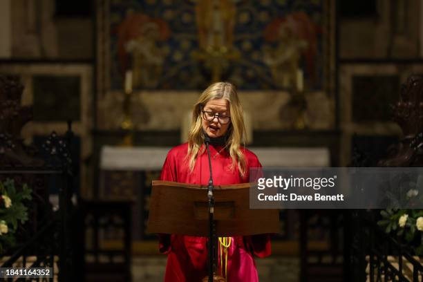 Lady Helen Taylor attends The Lady Garden Foundation Carol Concert at Christ Church Kensington on December 11, 2023 in London, England.