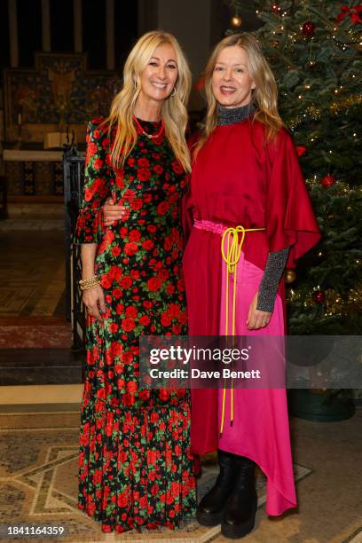 Jenny Halpern Prince and Lady Helen Taylor attend The Lady Garden Foundation Carol Concert at Christ Church Kensington on December 11, 2023 in...