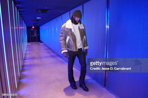 Patrick Beverley of the Philadelphia 76ers arrives to the arena before the game against the Washington Wizards on December 11, 2023 at the Wells...