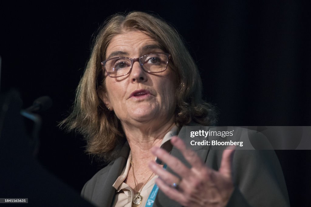 Michelle Rba Michele Bullock, governor of the Reserve Bank of Australia , at the ...
