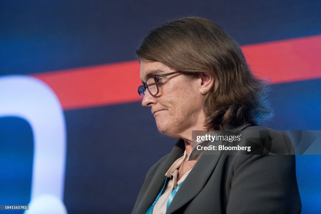 Michelle Rba Michele Bullock, governor of the Reserve Bank of Australia , at the ...