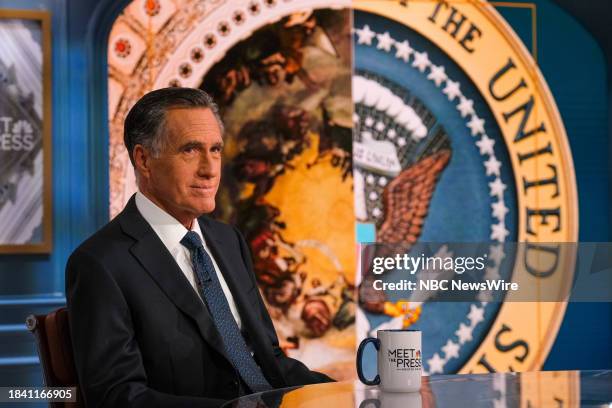 Pictured: Sen. Mitt Romney appears on "Meet the Press" in Washington D.C., Sunday Dec. 10, 2023. --