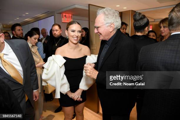 Scarlett Johansson and David Yurman attend the David Yurman Scarlett Johansson Event at David Yurman 57th St on December 06, 2023 in New York City.