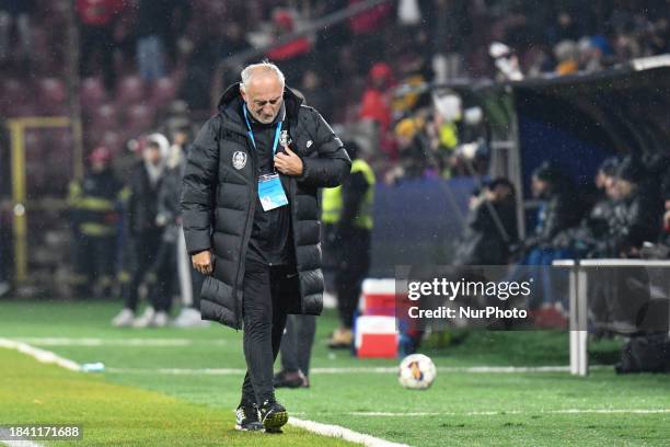 Andrea Mandorlini is pictured during the match between CFR Cluj and FCSB at Dr. Constantin Radulescu Stadium in Cluj-Napoca, Romania, on December 10,...